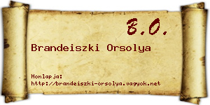 Brandeiszki Orsolya névjegykártya